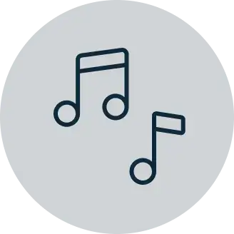 Icon of music notes